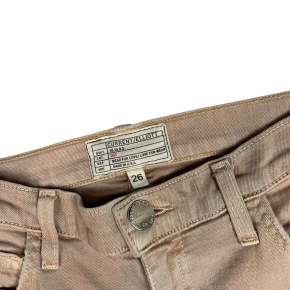 Current Elliott The Stiletto Skinny Jeans Size 26 Waist Rose Dust Pink 1280-1887 - Picture 8 of 11